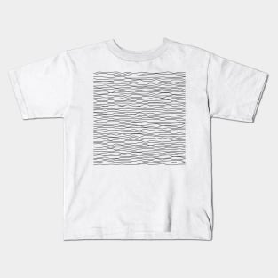 geometric wavy radio lines Kids T-Shirt